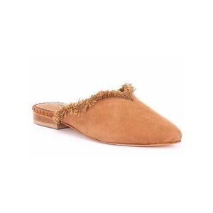 Free People Newport Leather Fringe Mules Size 36